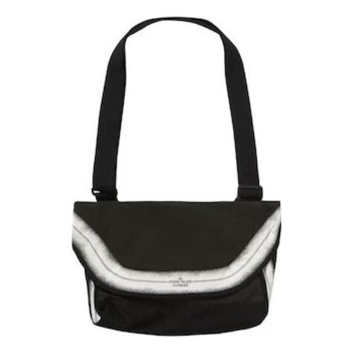 

Сумка x stone island stripe messenger bag 'black white' Supreme, черный