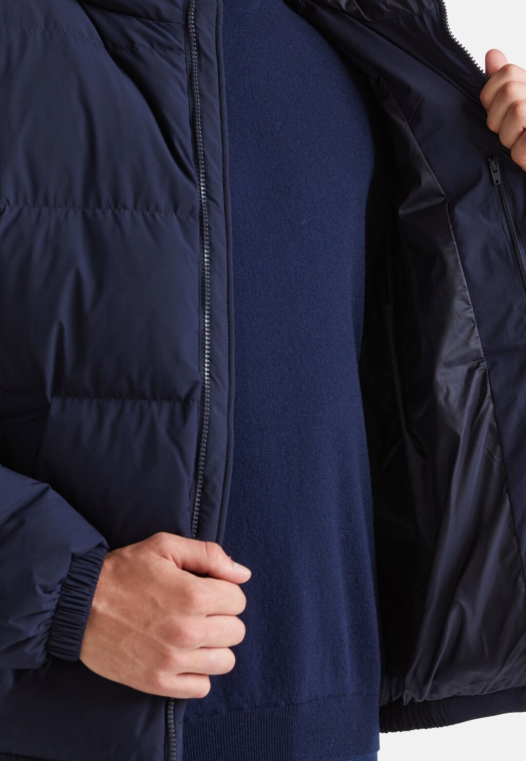 

Зимняя куртка HOODED PUFFER United Colors of Benetton, синий