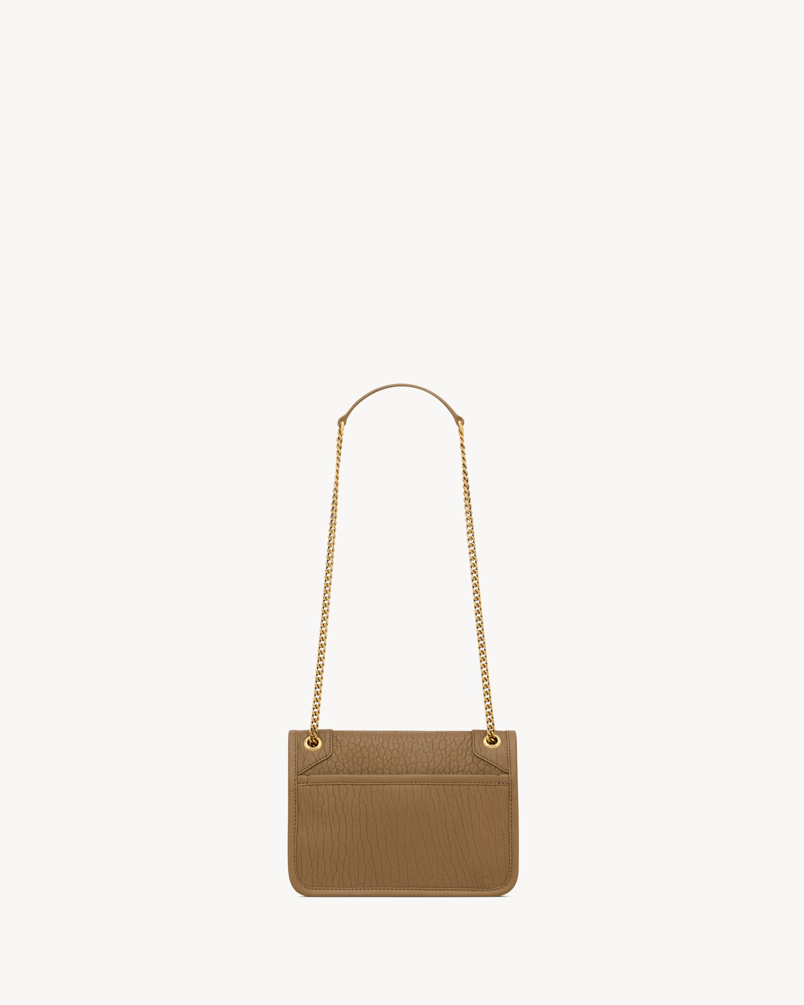Мини-сумка NIKI из зернистой кожи ягненка Saint Laurent, коричневый — фото 3
