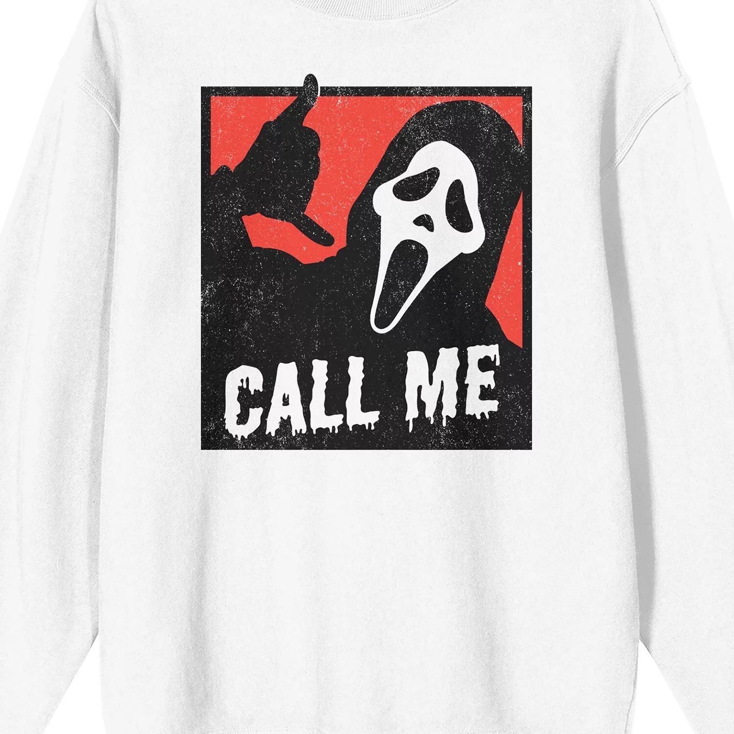 

Мужской белый свитшот Ghostface Call Me Licensed Character