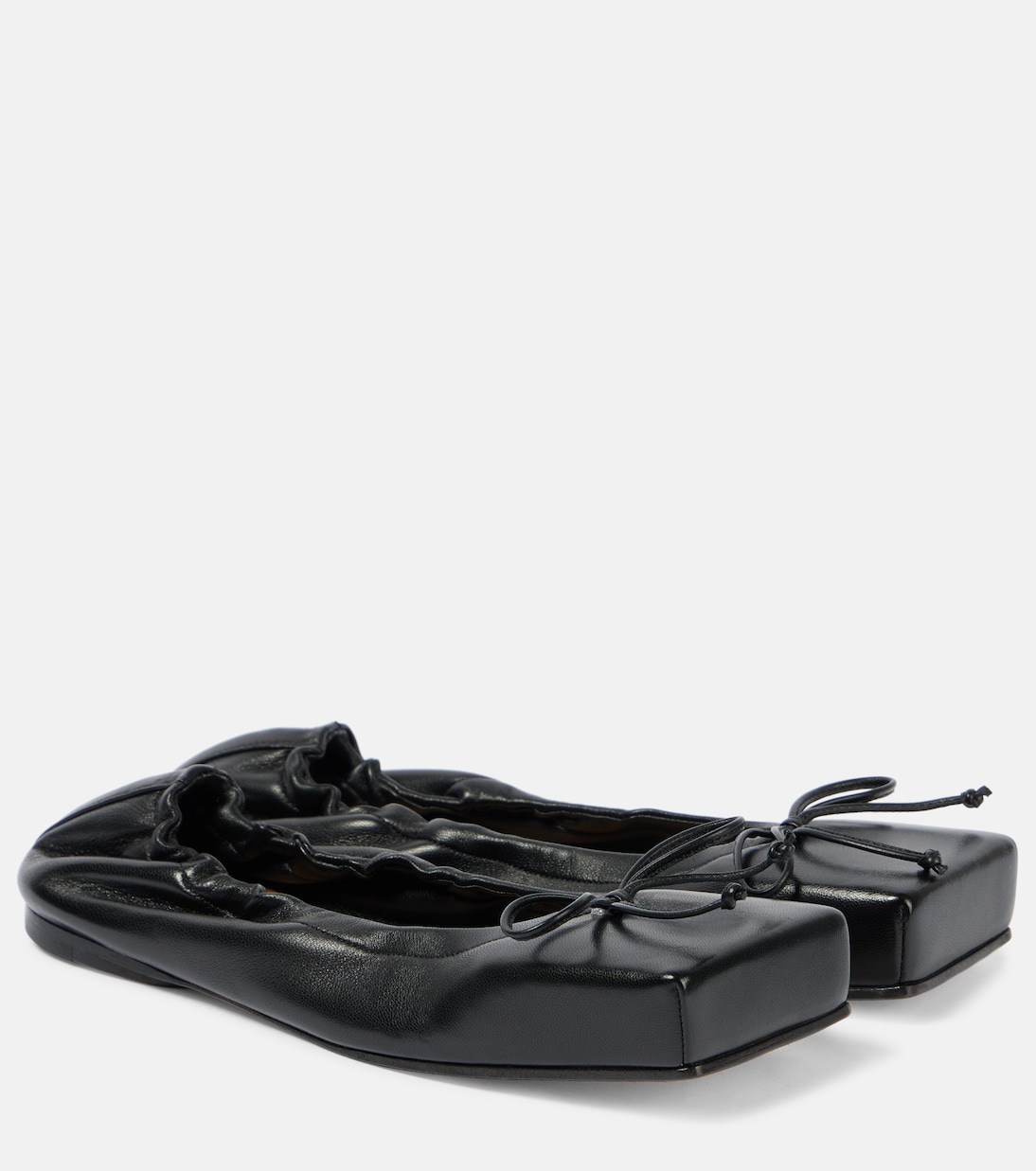 Кожаные балетки Jacquemus, черный