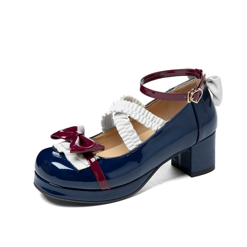 

Износостойкие дышащие низкие детские кожаные туфли для подростков Neon, синий