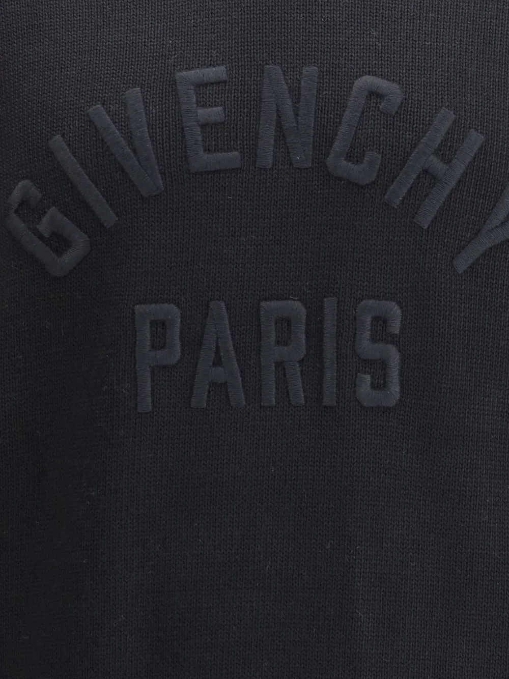 Свитер с круглым вырезом и тисненым логотипом Givenchy, черный — фото 4