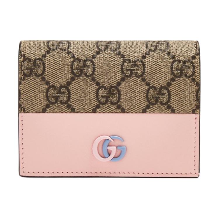 

GUCCI Кардхолдер GG Marmont Canvas для женщин Ebony & Light Pink