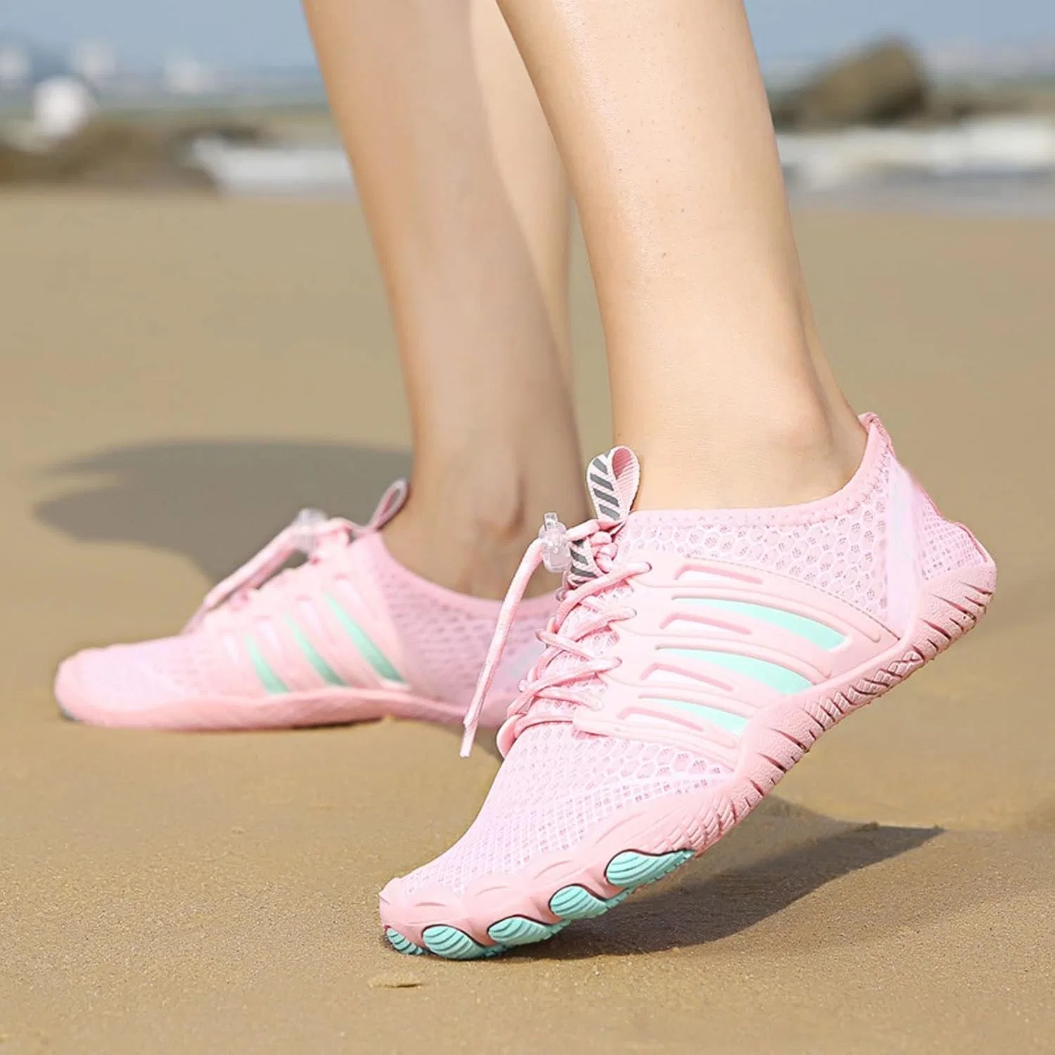 Generic Sandalen Männer Sommer Aqua Schuhe Männer Atmungsabstimmung Кроссовки Erwachsener Strand Große Schuhe Schwimmen stromaufwärts Wasser Sandalspink, 47 1/3 — фото 2