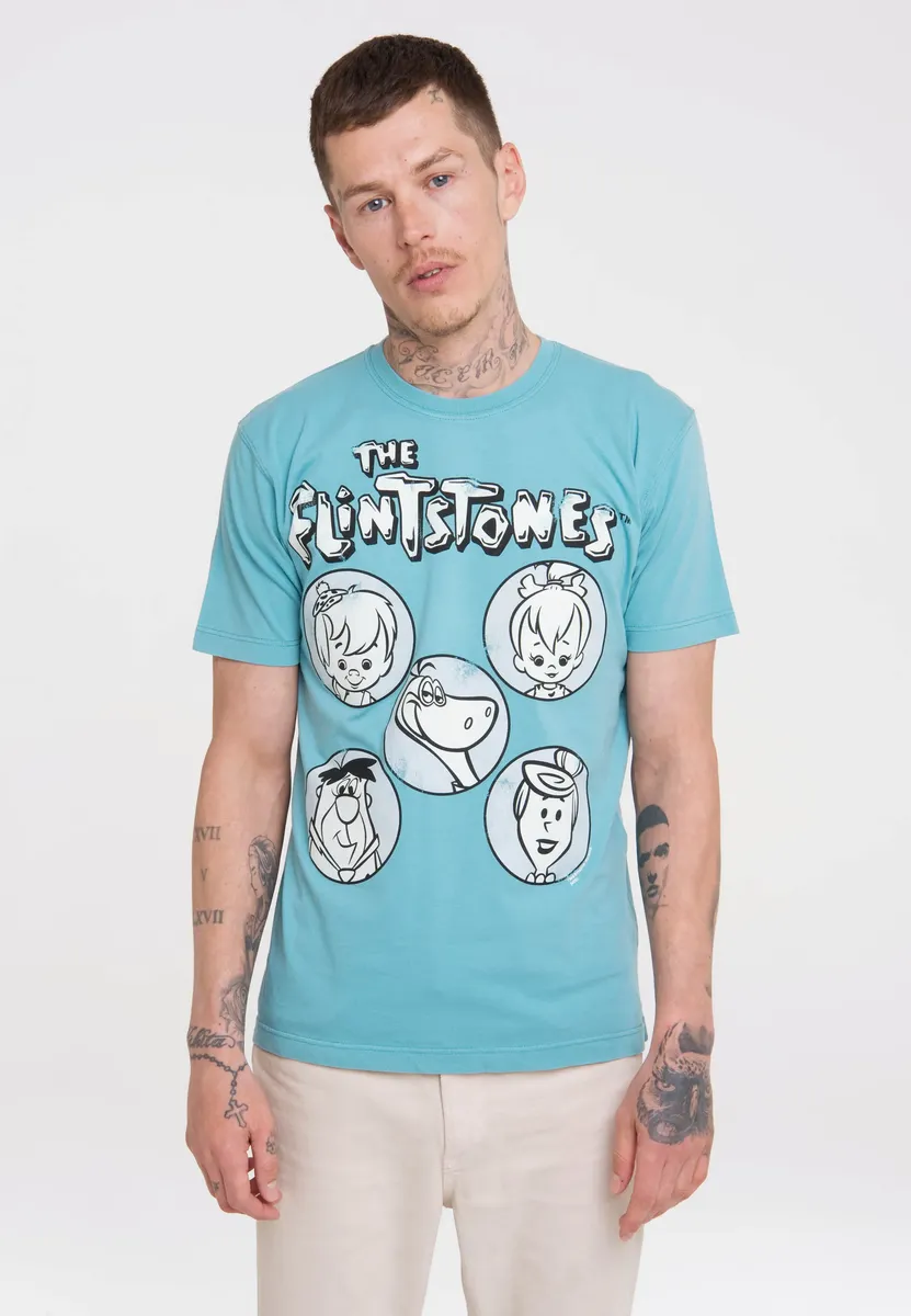 

Logoshirt Футболка "Flinstone Family" с принтом Flintstones, серый