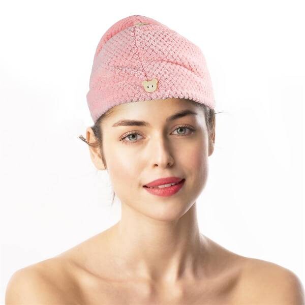 

Полотенце для рук Intirilife Haarturban Tockentuch, 1x25x65 см, розовый