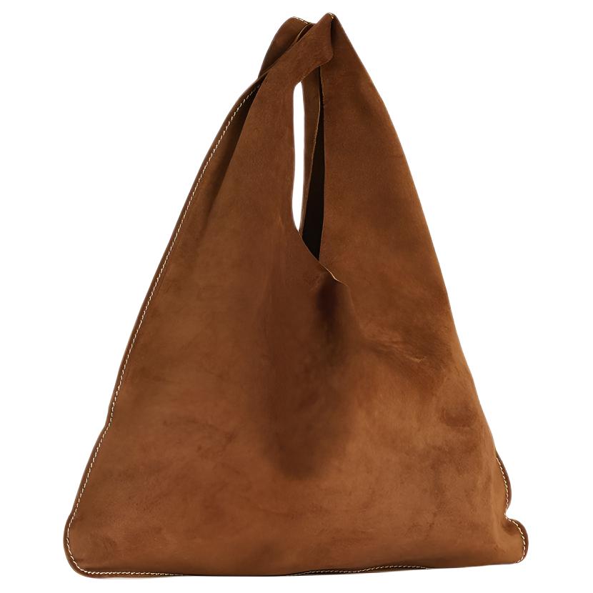 Сумка женская малая из замши телячьей кожи Tan THE ROW, basic set (bag+dust bag) — фото 3
