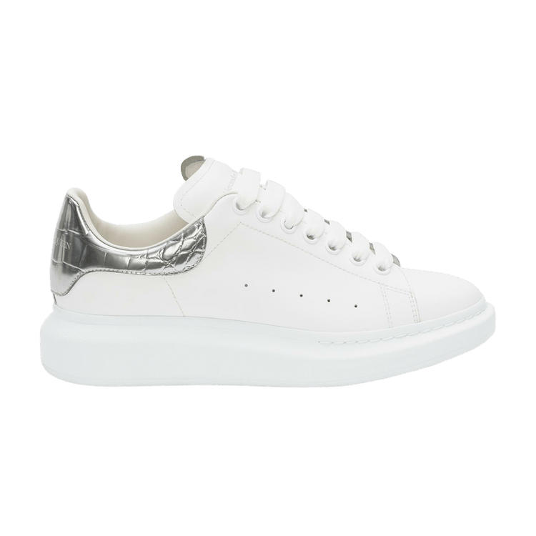 

Кроссовки Alexander McQueen Oversized Sneaker 'Silver Crocodile', белый