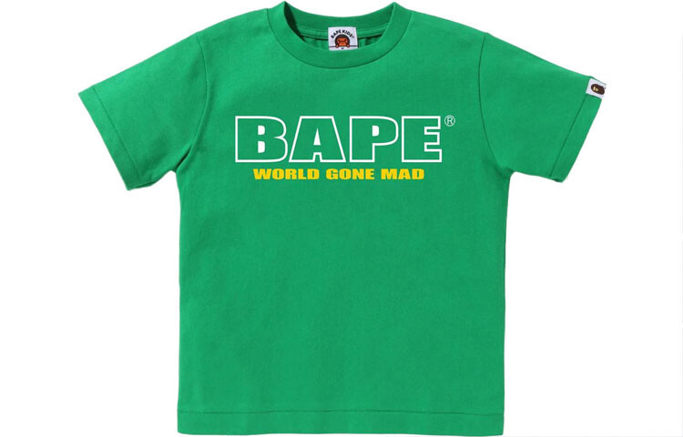 Детская футболка A Bathing Ape, зеленый — фото 2