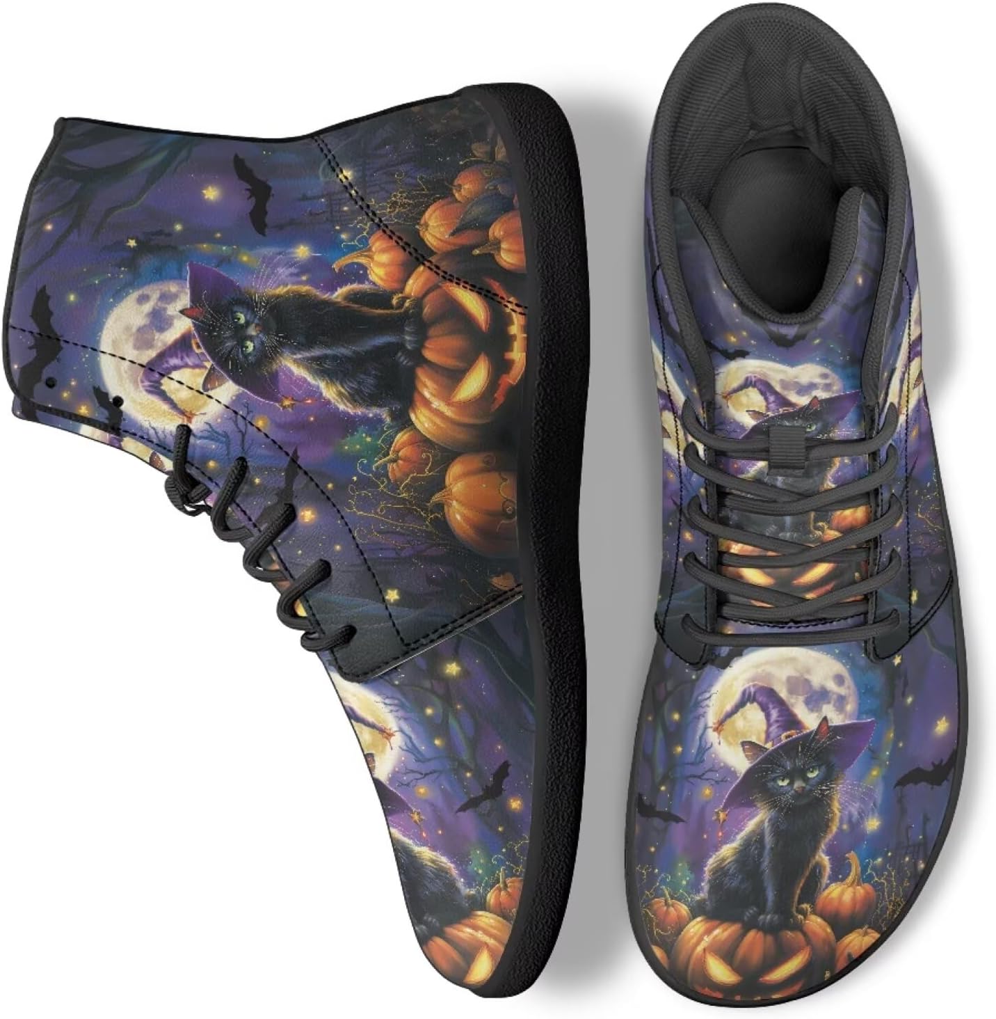 

Модные кроссовки на шнуровке с высокой посадкой для работы, для мужчин и женщин, офисная обувь Ecaestolph, фиолетовый