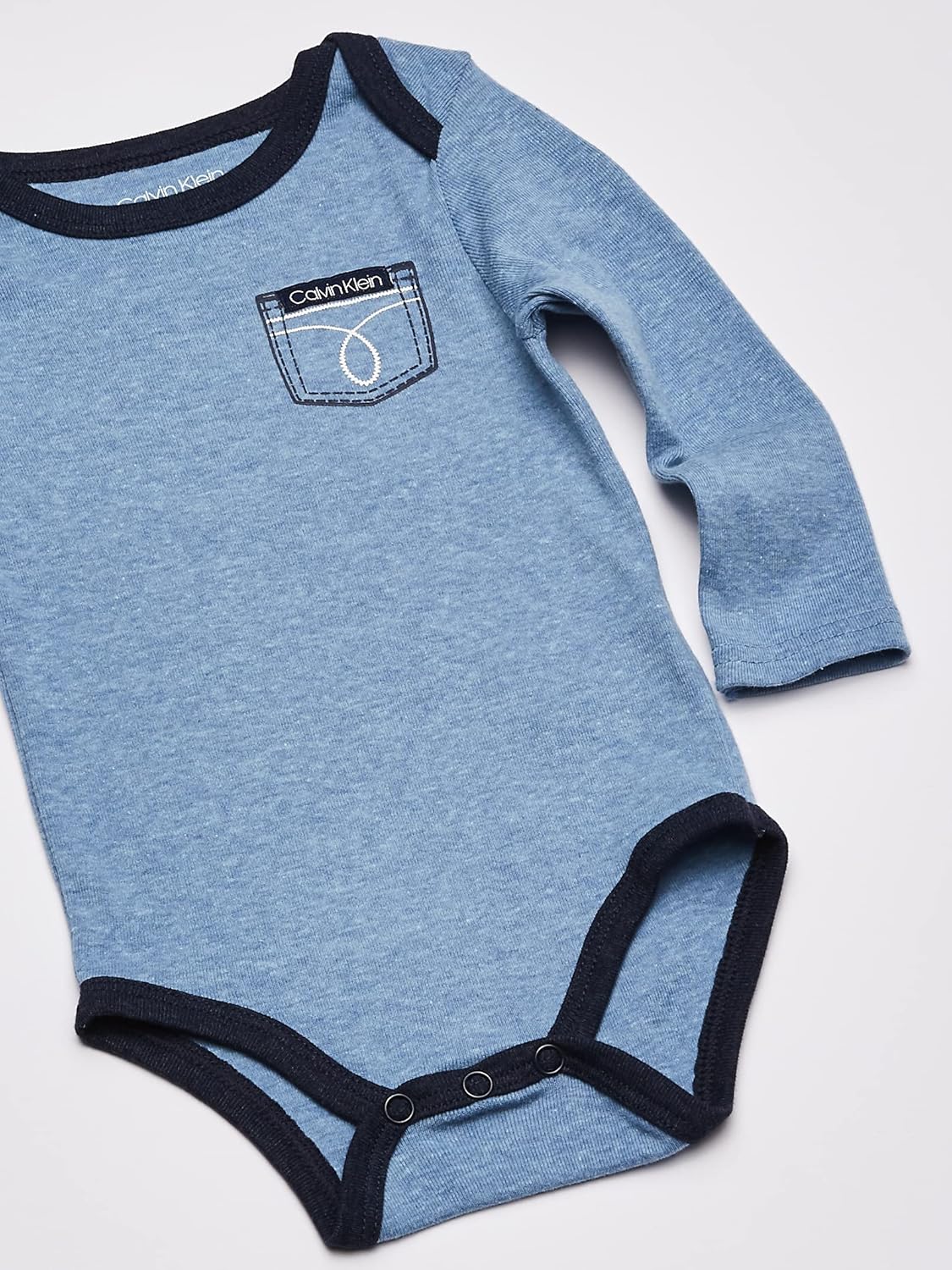 Комплект из 3 боди Calvin Klein для мальчиков, Medieval Blue/Oatmeal Heather/ Quiet Harbor — фото 2