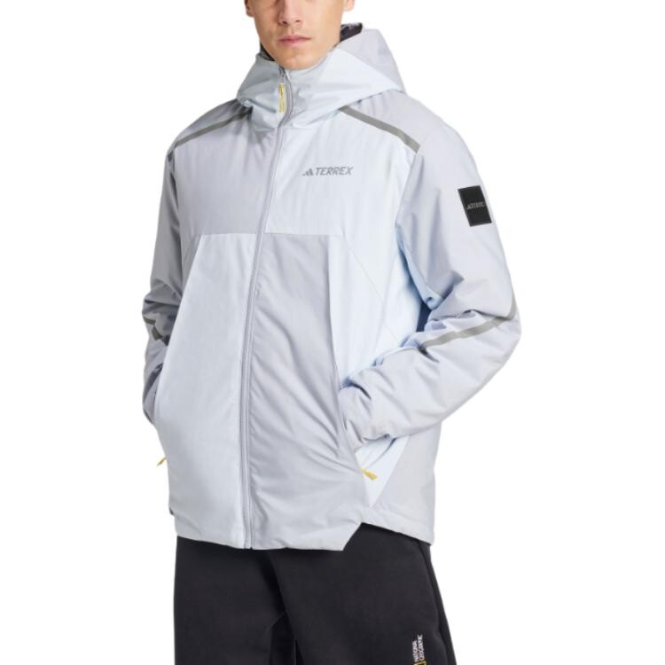Куртка Adidas Terrex National Geographic Insulated Reversible, светло-голубой — фото 2