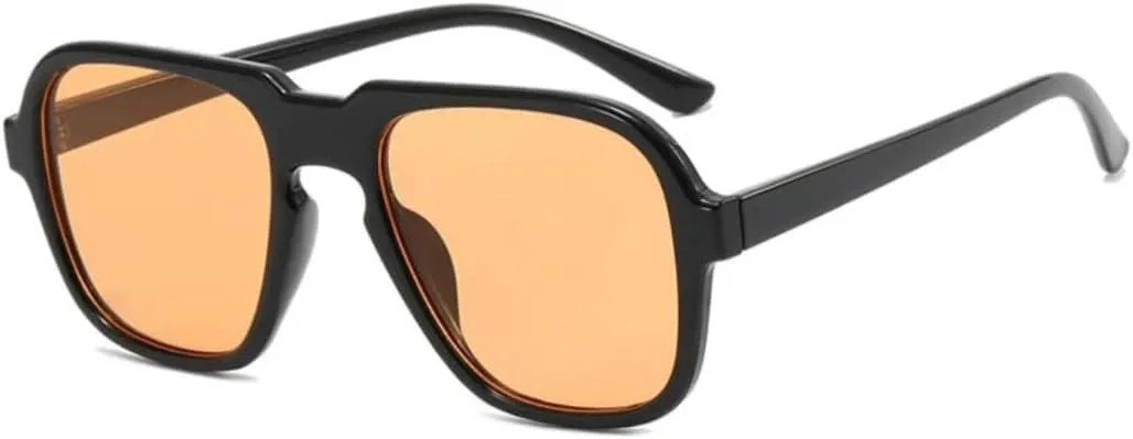 

Солнцезащитные очки с защитой UV400 | Увеличенная оправа, цветные линзы | Для женщин и мужчин, для занятий спортом на открытом воздухе и вождения DSVIGF, Black Yellow