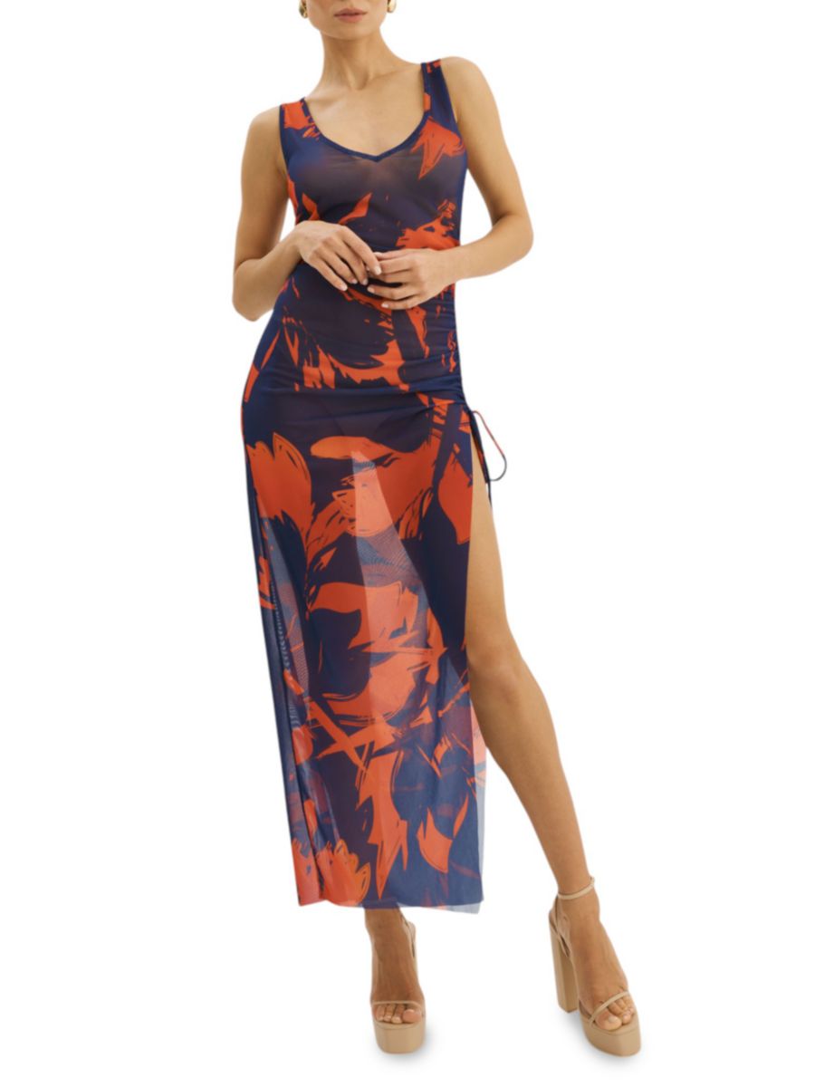 

Платье-макси из сетки Hadyl Resort 23 Lamarque, цвет Navy Multi