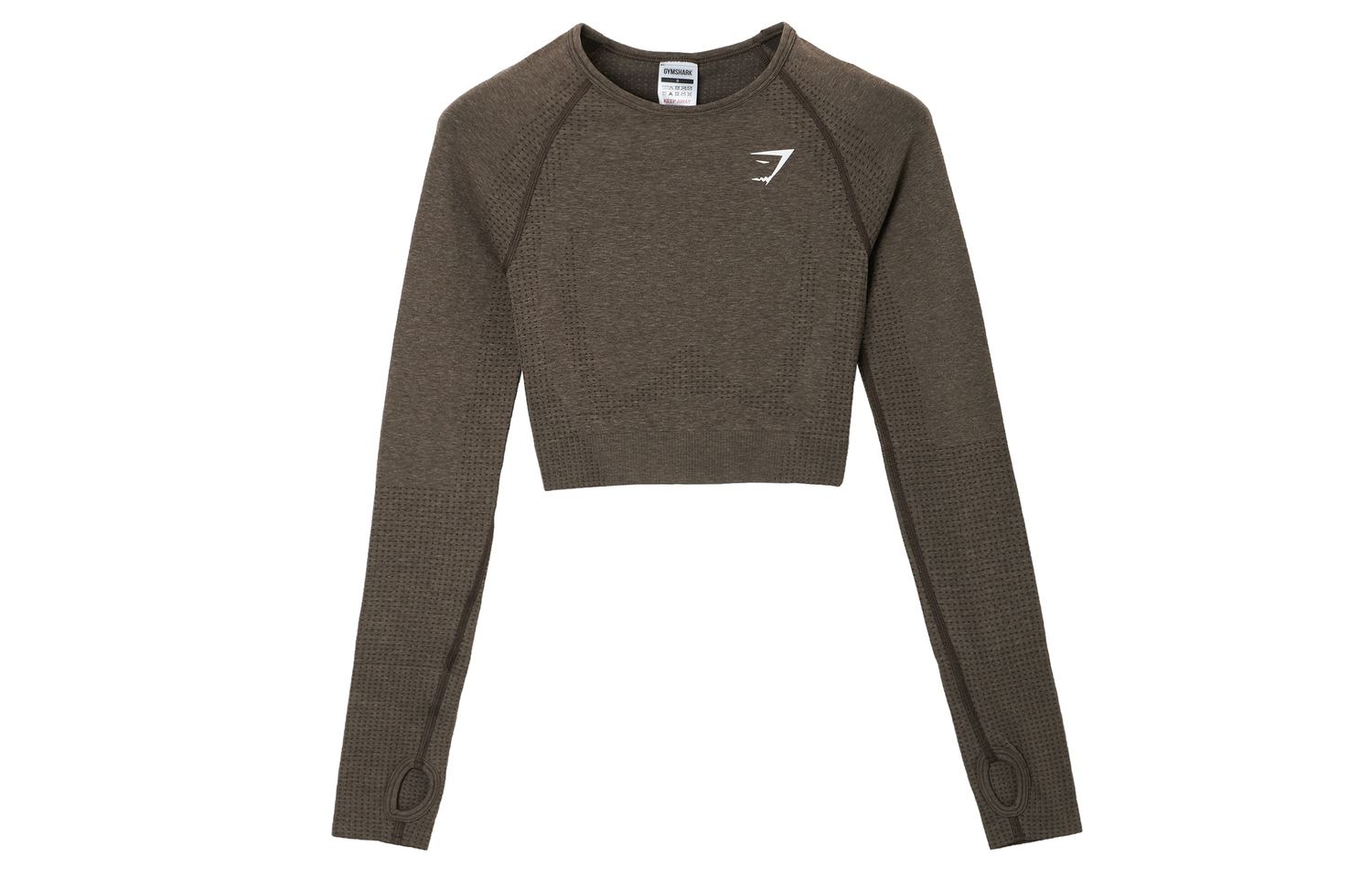 

Футболка женская коричневая меланж GYMSHARK