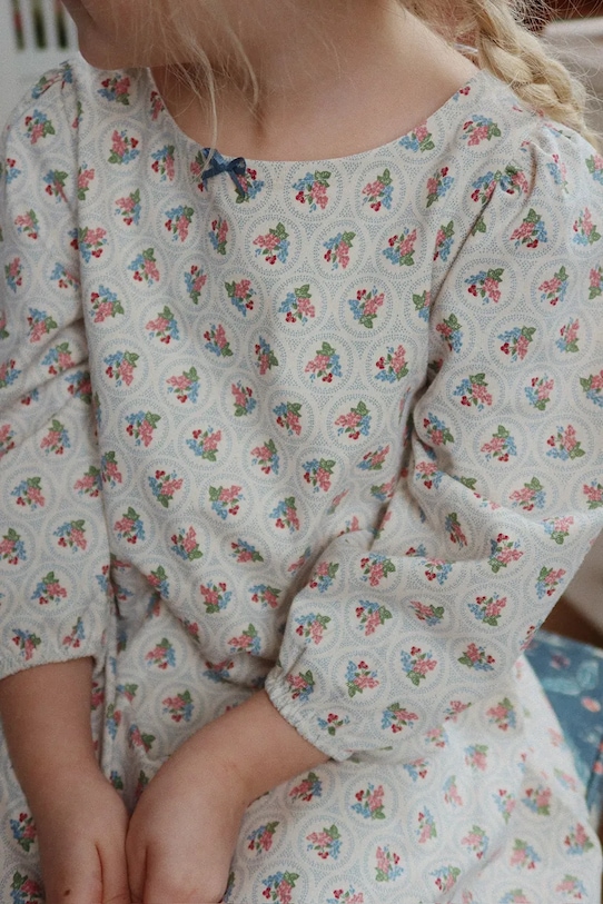 

Детское хлопковое платье DREY DRESS GOTS Konges Sløjd, бежевый