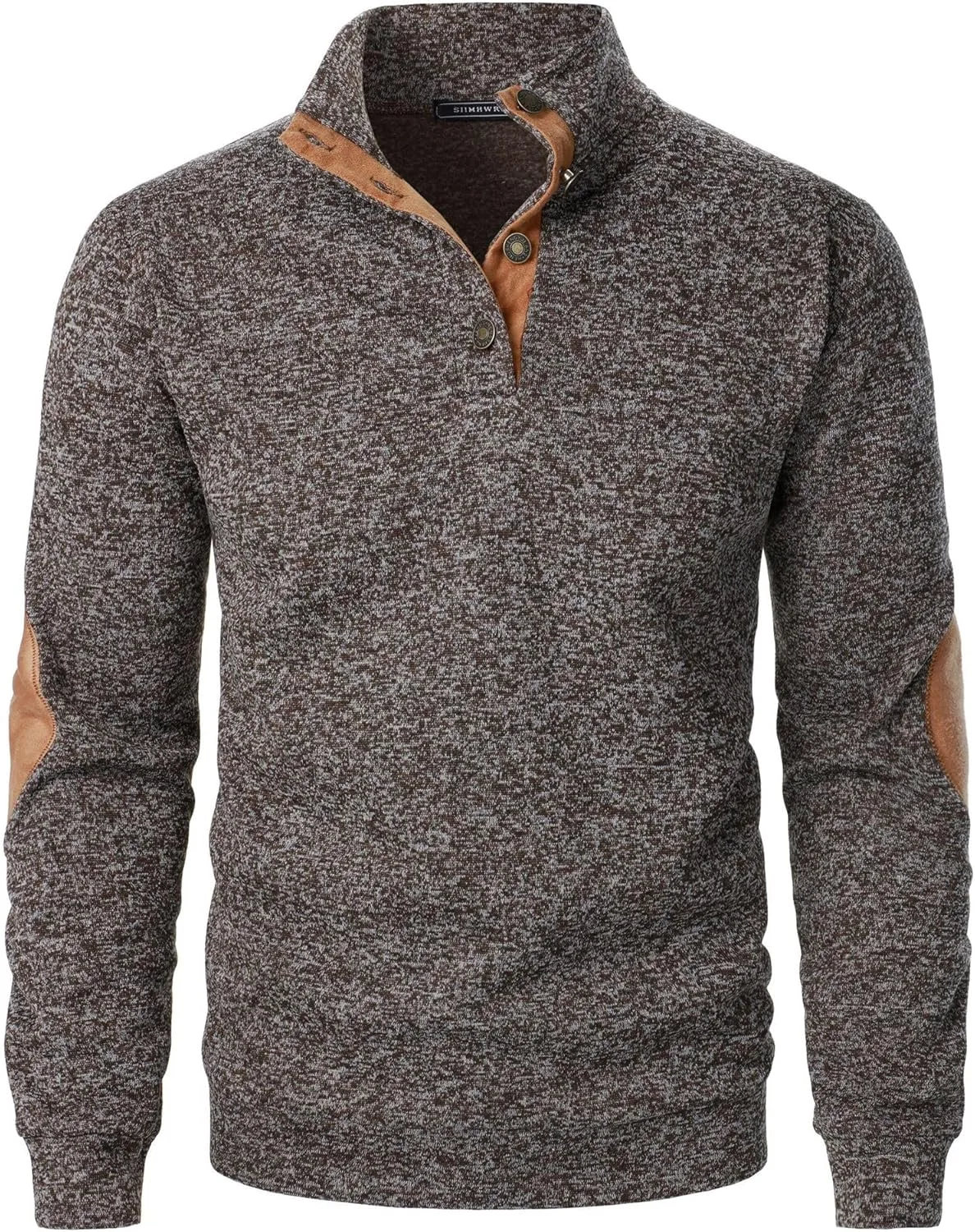 

Свитер-пуловер для мужчин с воротником на пуговицах и длинными рукавами