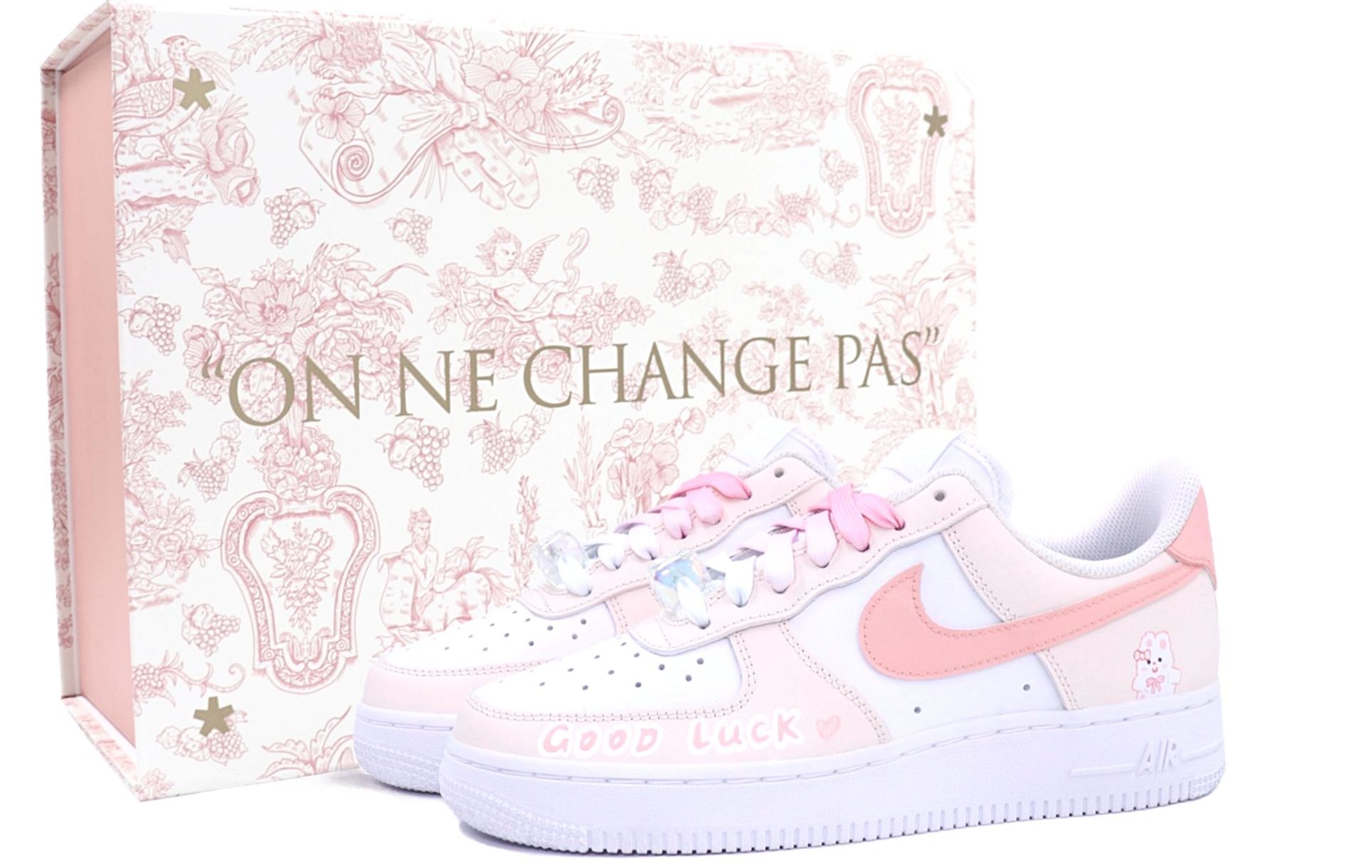 

Кроссовки Nike Air Force 1 Skateboard Shoes Women's Low-Top Pink/White, Розовый, Кроссовки Nike Air Force 1 Skateboard Shoes Women's Low-Top Pink/White