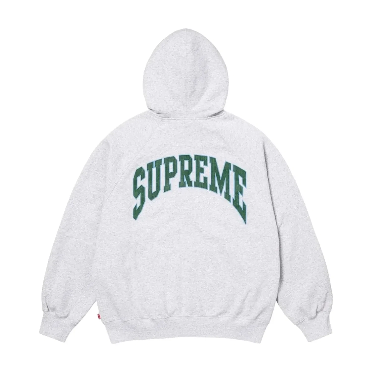 Толстовка Supreme SS26 Cracked Raglan Zip Up Hooded Sweatshirt 'Ash Grey' SUP-SS26-192-GRY, серый — фото 2