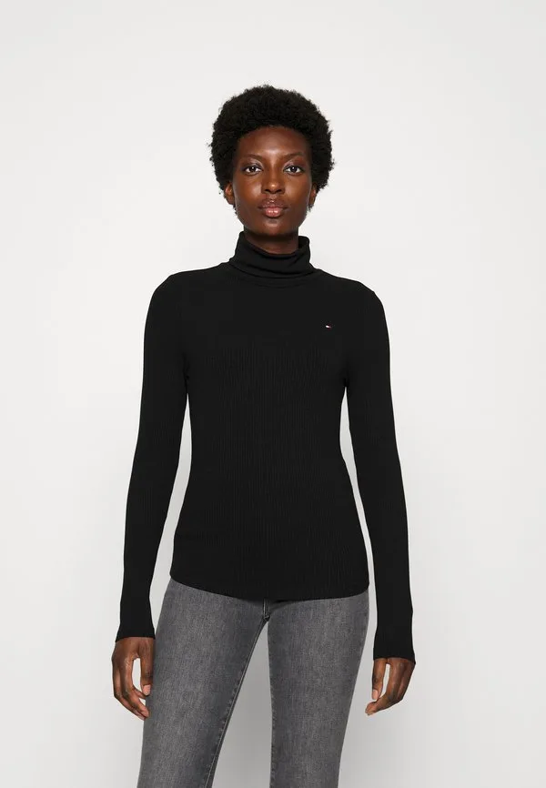 Облегающая блузка с длинными рукавами Tommy Hilfiger, Black