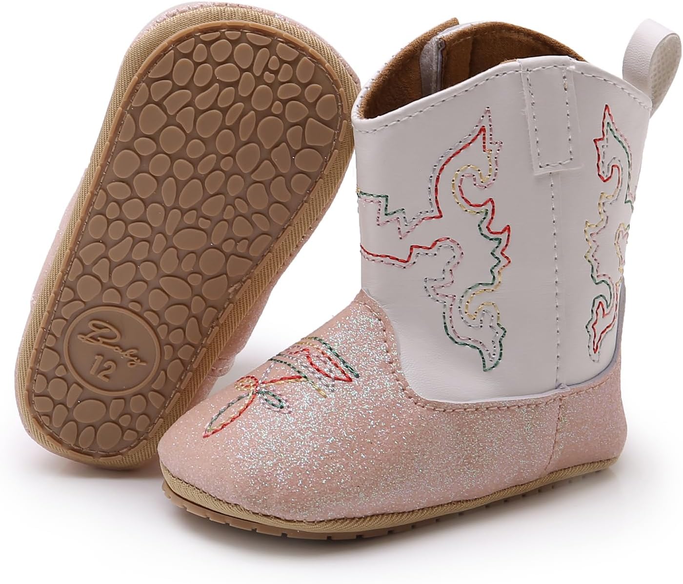 

Сапожки для девочек SOFMUO с бахромой в ковбойском стиле, молния сбоку, мокасины, нескользящие детские ботиночки из замши, первые туфли для малыша