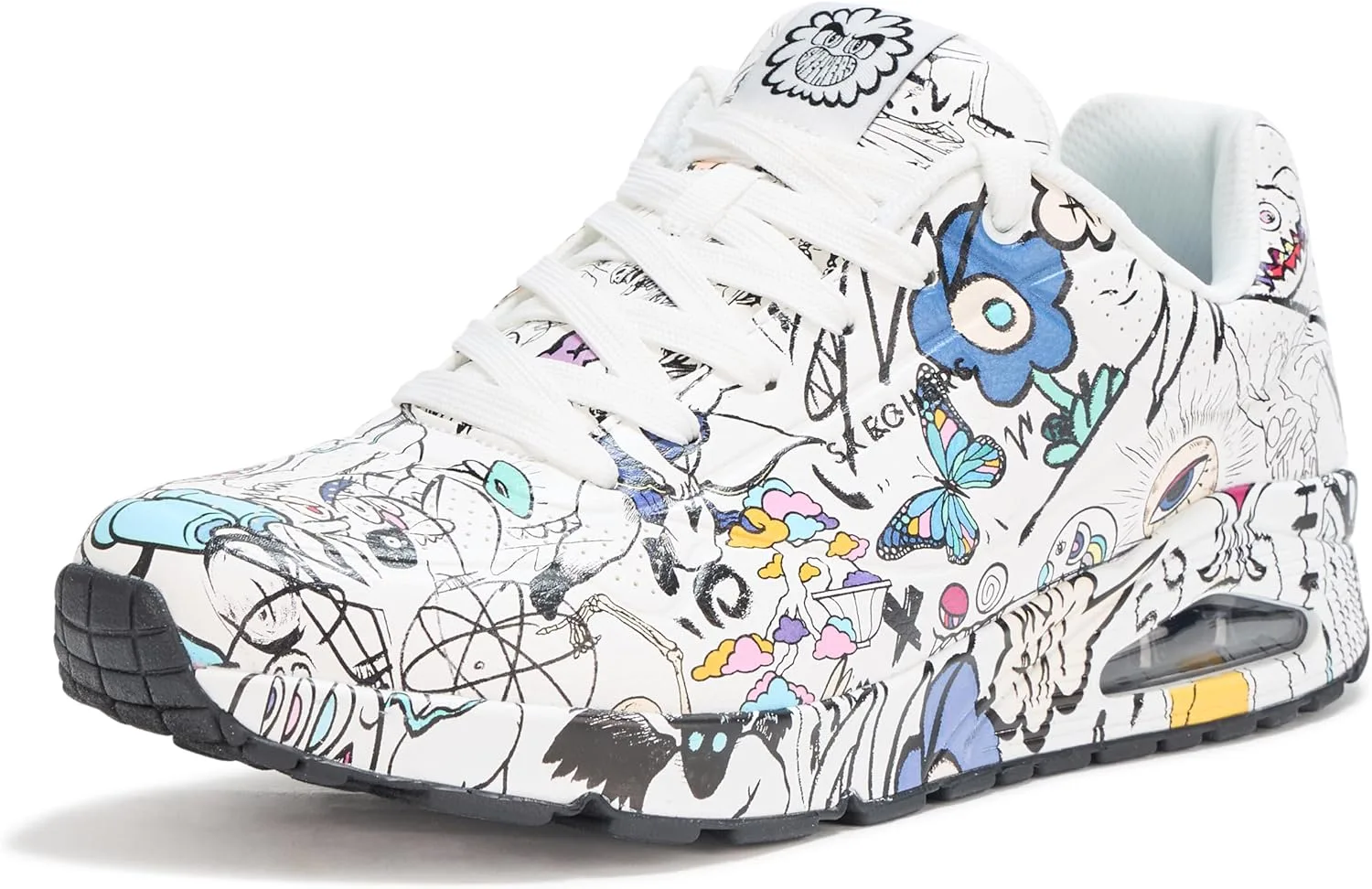 Мужские кроссовки Skechers UNO Process Sketch, белый/черный