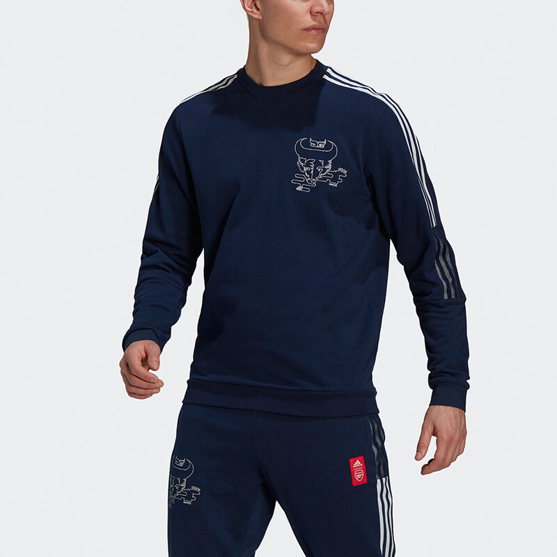 CNY Collection Толстовка мужская темно-синяя Adidas, темно-синий — фото 2