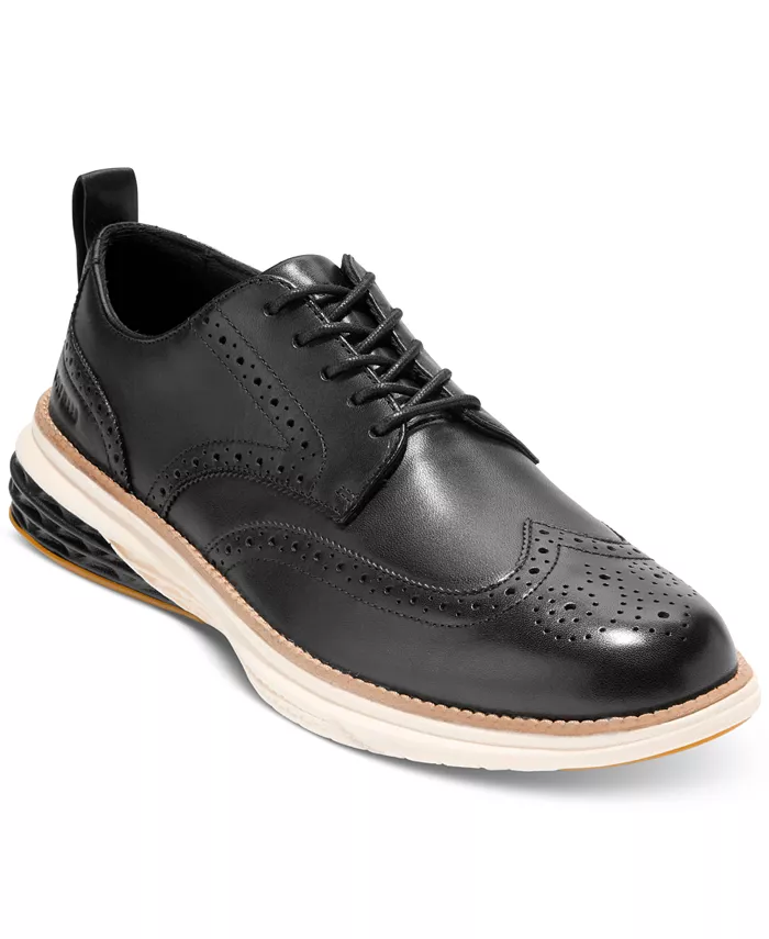 

Мужские классические оксфорды Grand Hurrion с крыловидным носком Cole Haan, черный
