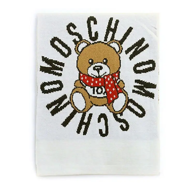 

MOSCHINO Шерстяной акриловый вязаный шарф женский белый, White