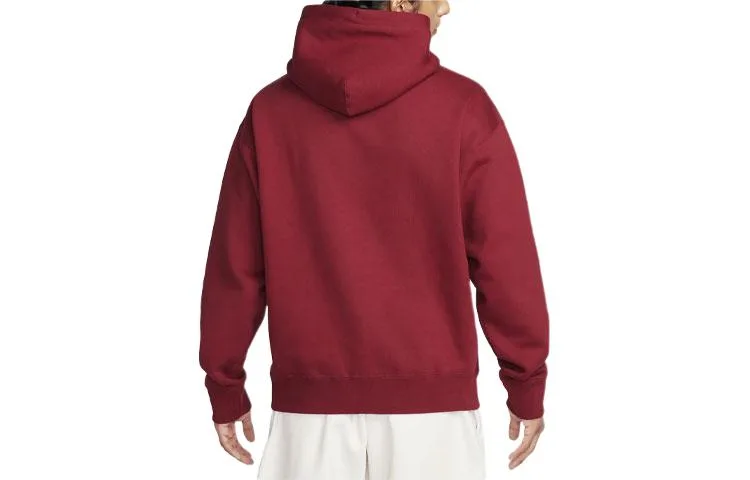 Толстовка с капюшоном Solo Swoosh Fleece Nike, темно-красный — фото 4