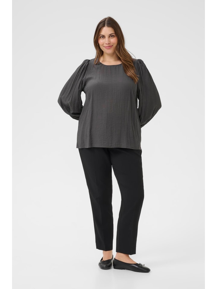 

KAFFE curve Блузка с длинными рукавами KCviva, стандартный крой, цвет «Черная устрица»