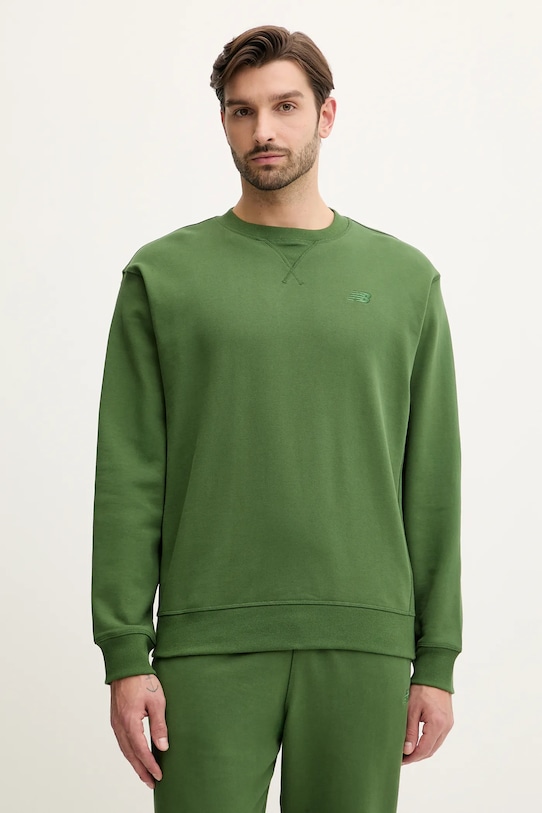 

Хлопковая толстовка New Balance, зеленый