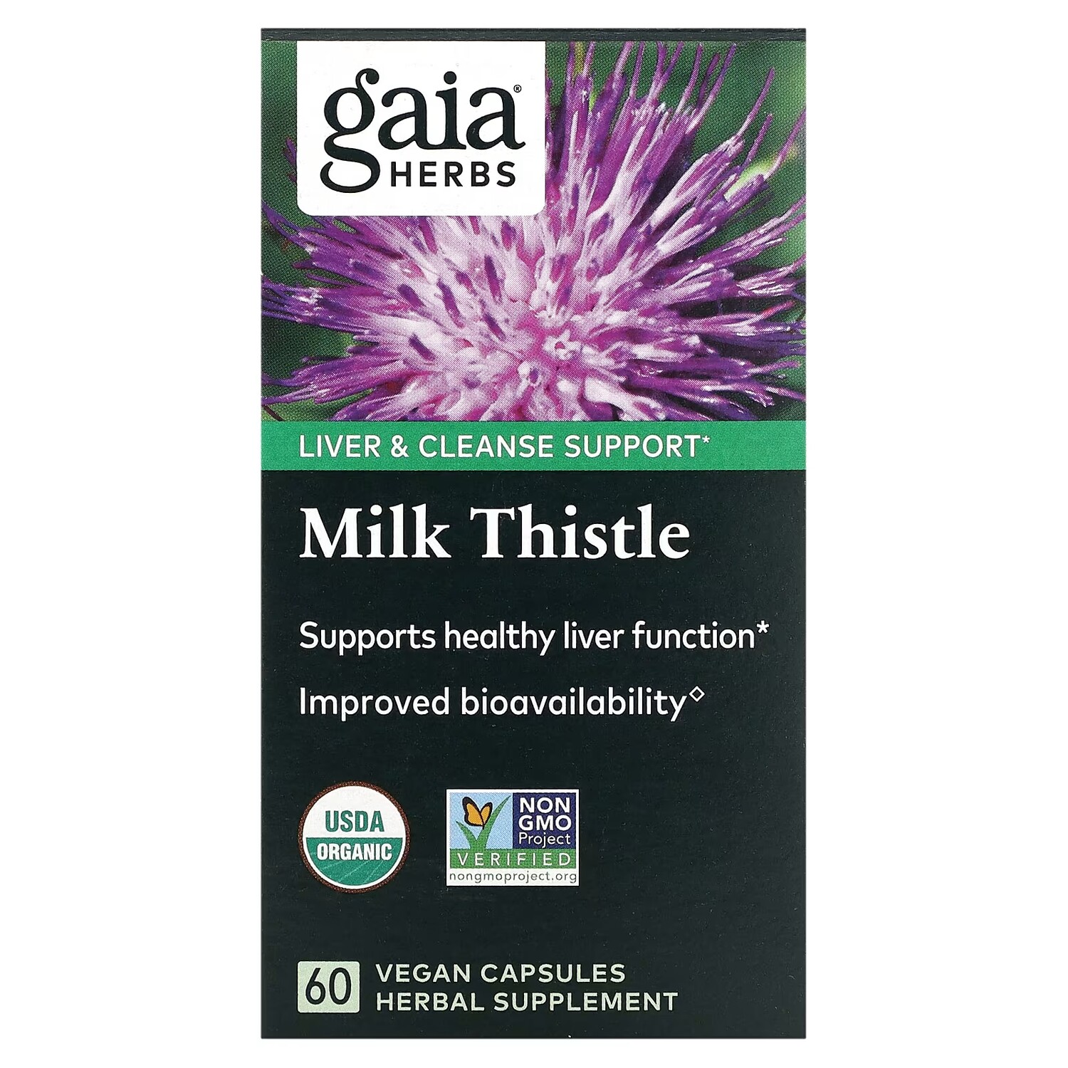 

Расторопша Gaia Herbs, 60 веганских капсул