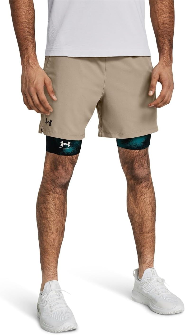 Under Armour Unisex-Adult Men's Ua Vanish Woven 6' шорты, Timberwolf Taupe — фото 2
