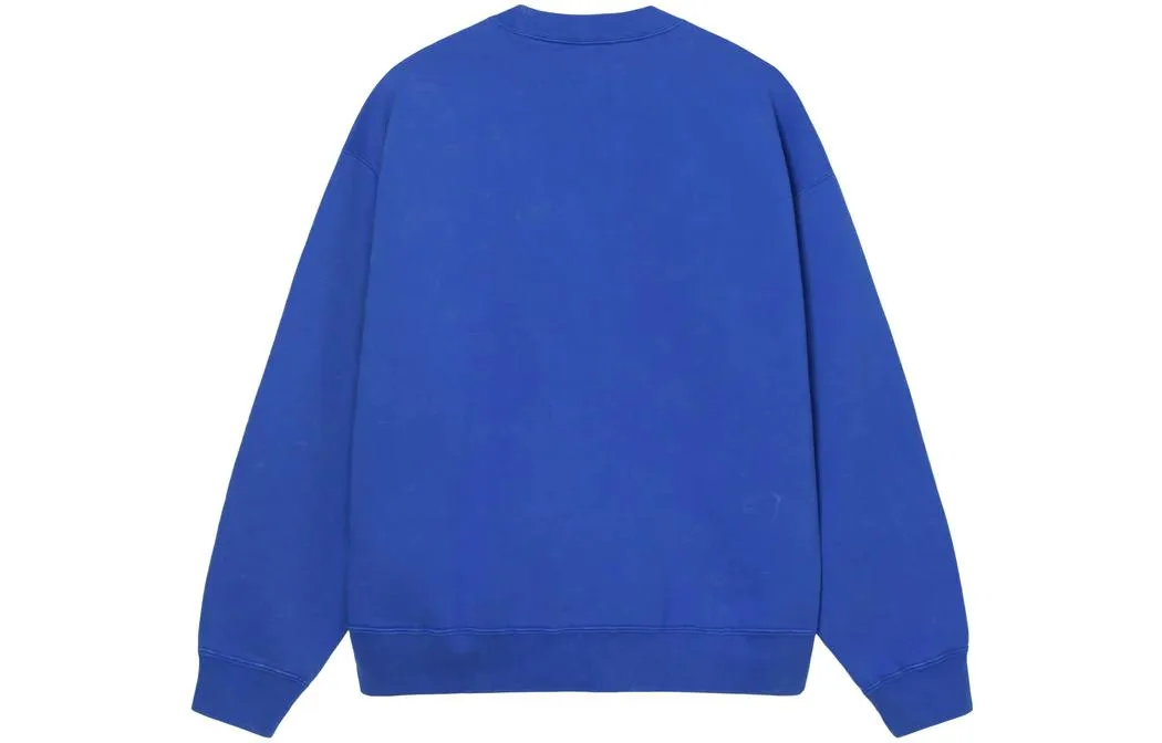 X Stussy Acid Wash Crew Fleece Asia Sizing Nike, синий — фото 3