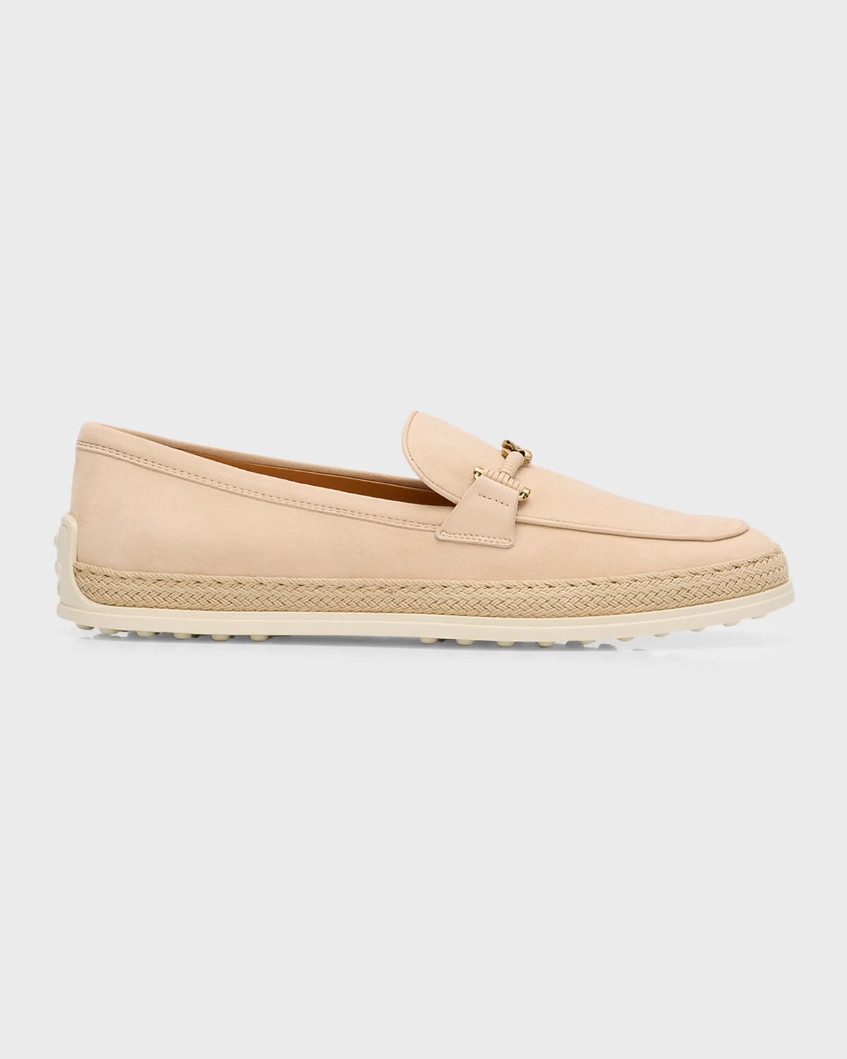 Замшевые эспадрильи Gomma с Т-образными кольцами для водителей Tod's, цвет Naturale