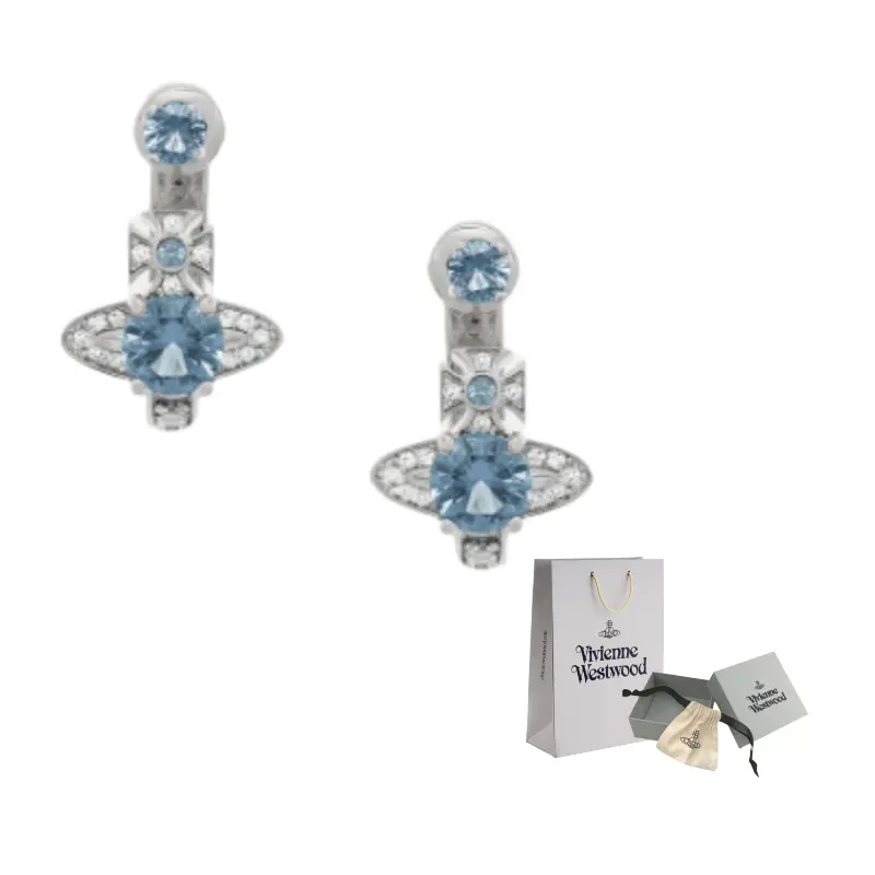 

Vivienne Westwood Серьги Zircon Crystal Brass женские blue