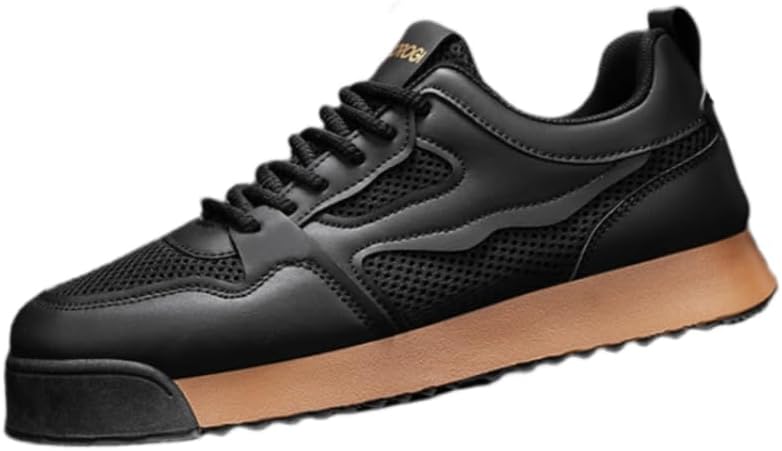 

Мужские ретро кеды низкие на шнуровке - повседневные спортивные туфли с резиновой подошвой на все сезоны Hoalox, хаки