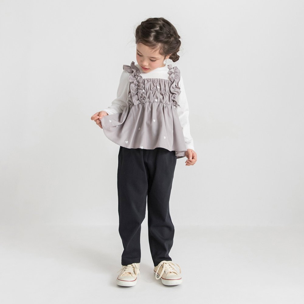 Туника для шорт с вышивкой в виде сердечек Branshes, gray — фото 3