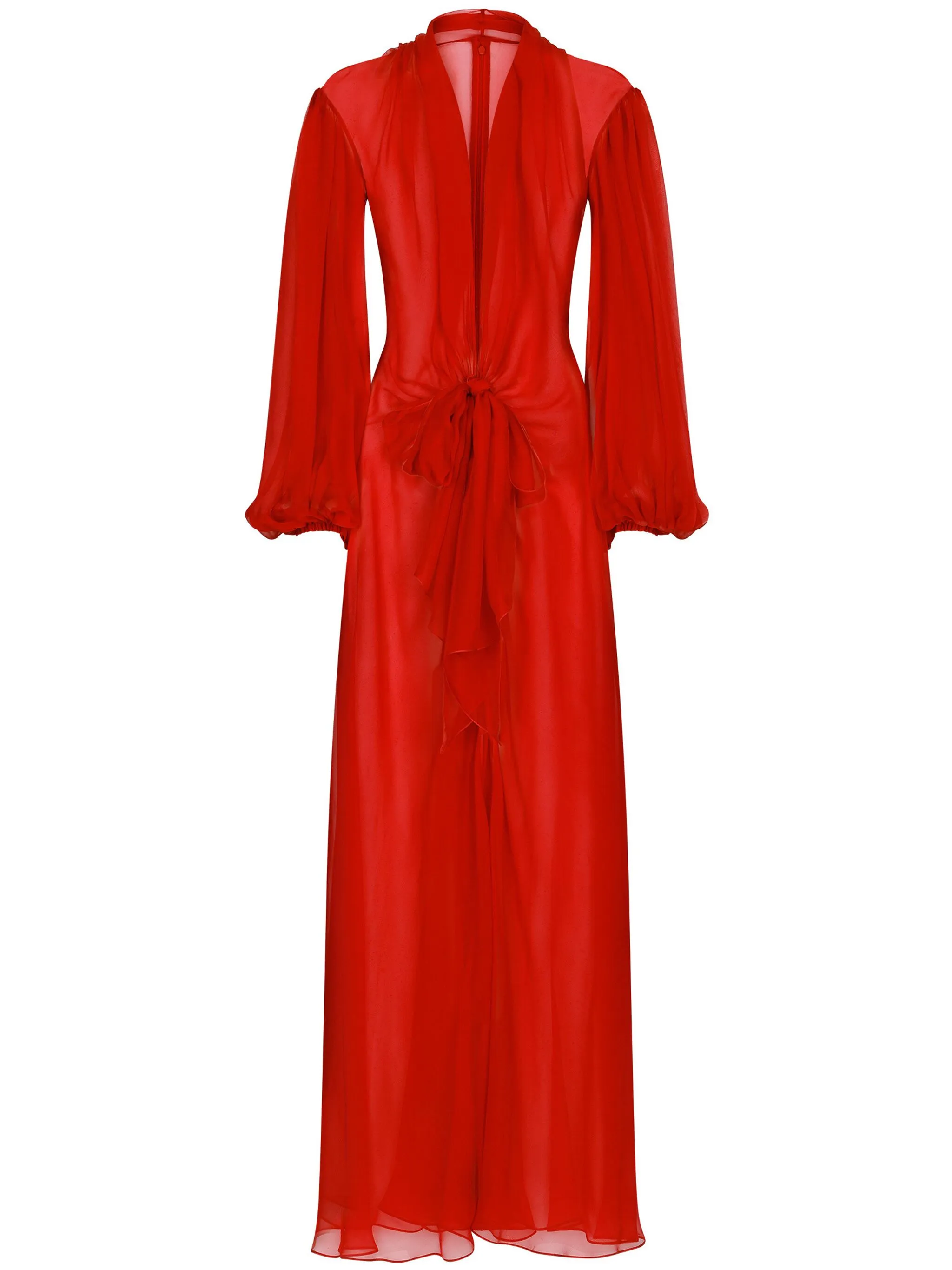 

Шелковое платье макси Dolce & Gabbana, красный
