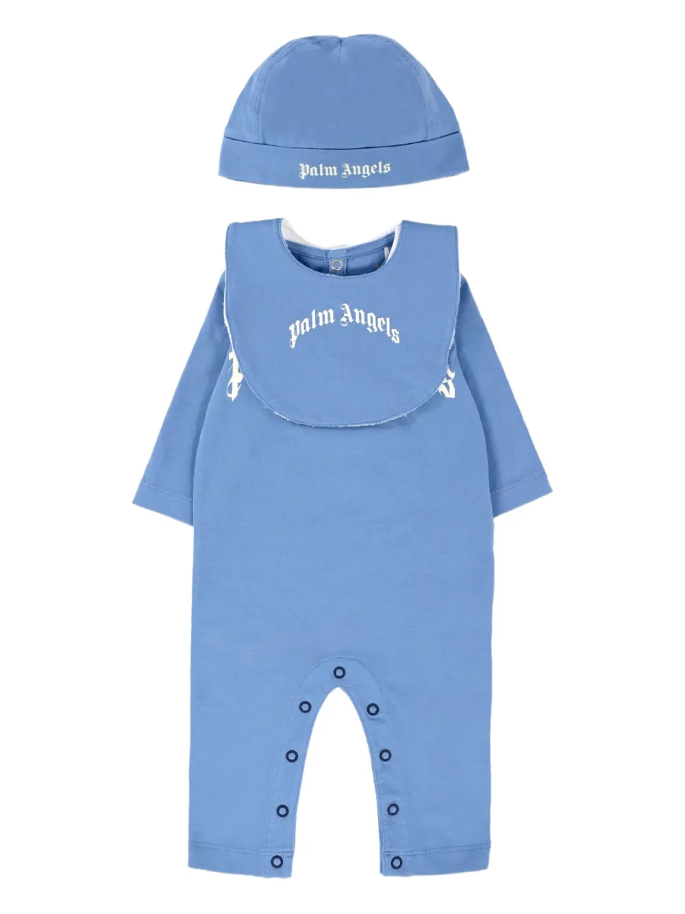 

Комплект для новорожденного с логотипом Palm Angels Kids, синий