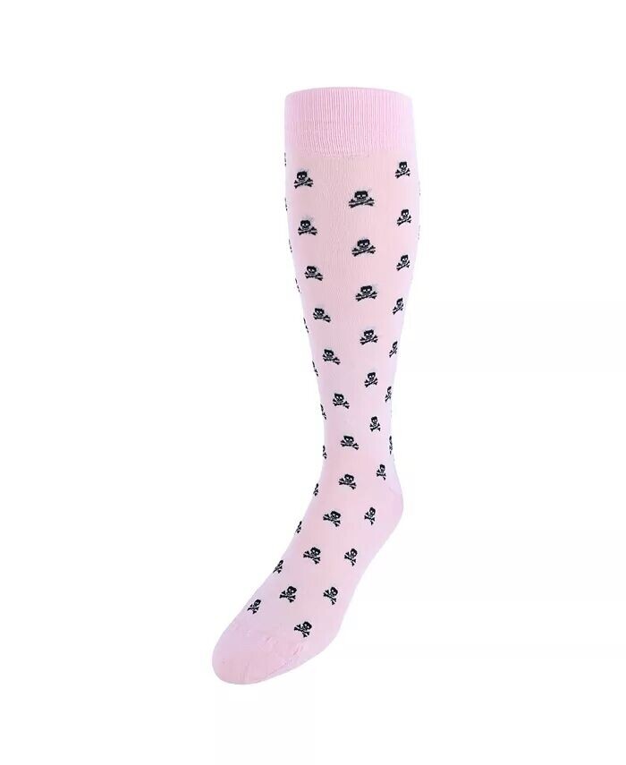 

Мужские носки Rodger Skull and Cross Bones Over The Calf из мерсеризованного хлопка TRAFALGAR, розовый