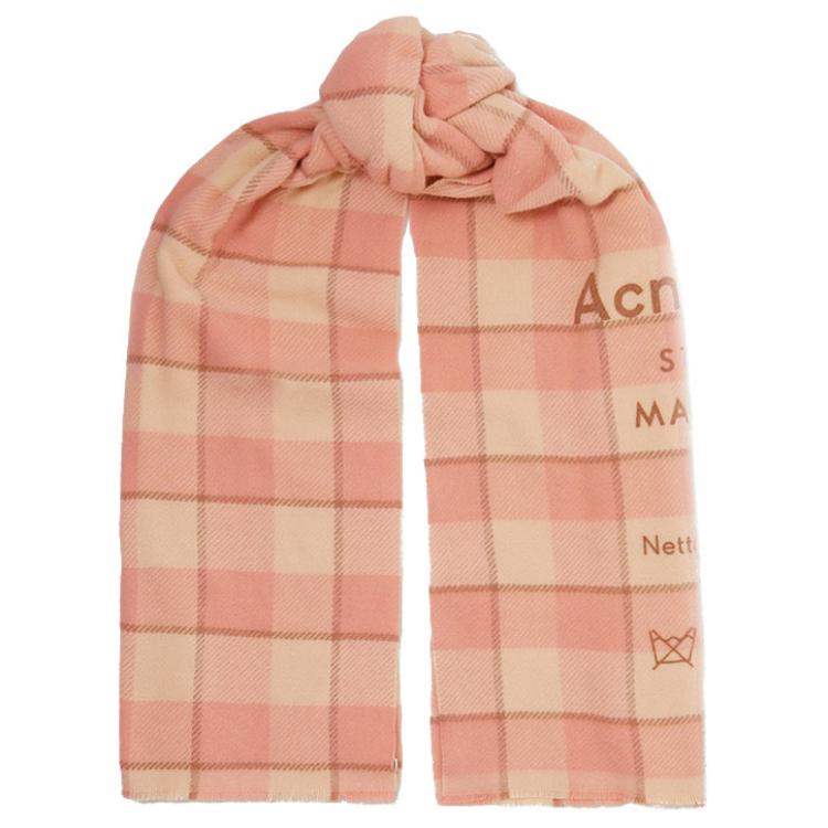 

Шарф вязаный унисекс розовый Acne Studios