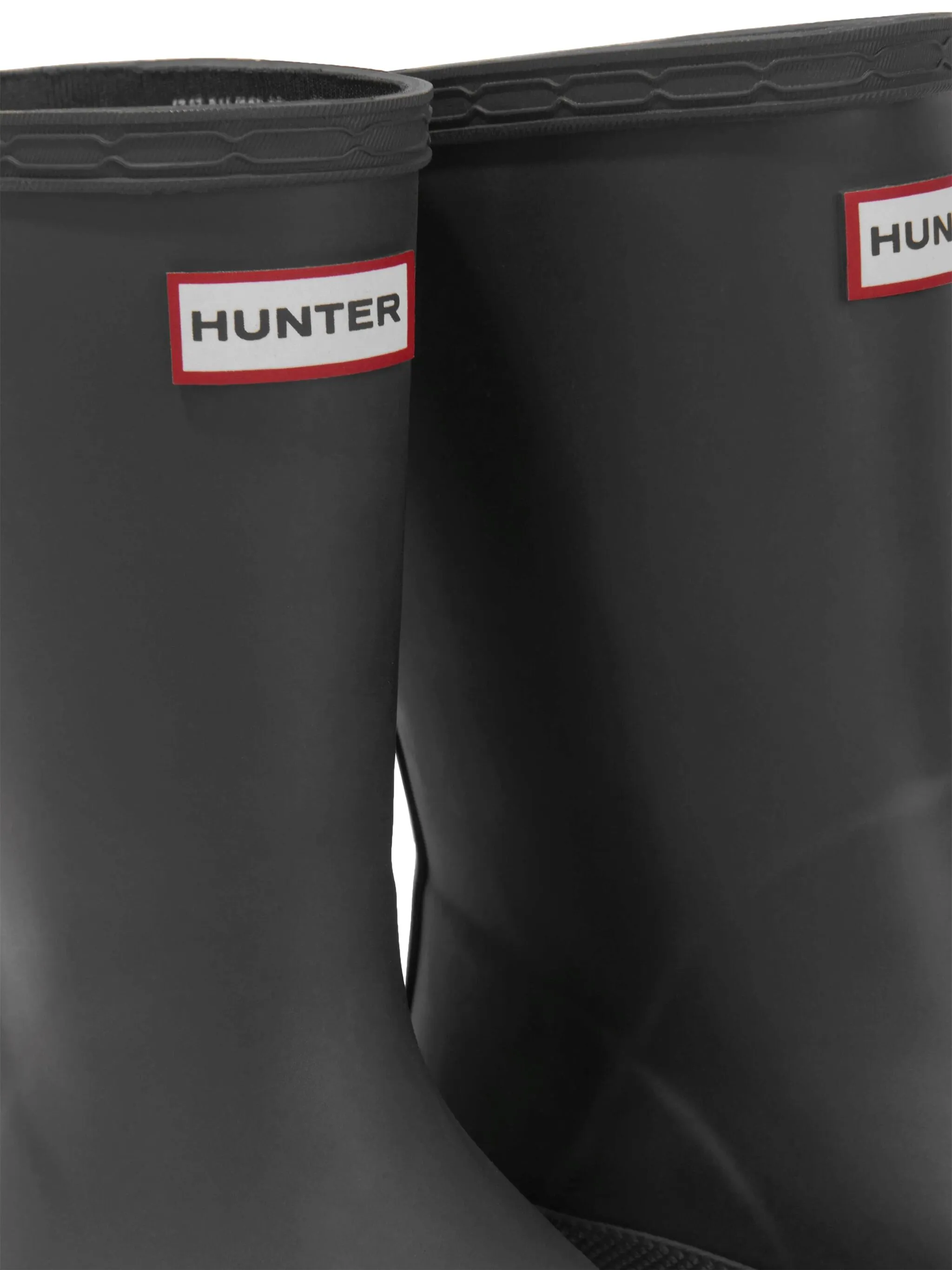 Резиновые сапоги с нашивкой-логотипом Hunter Kids, черный — фото 4