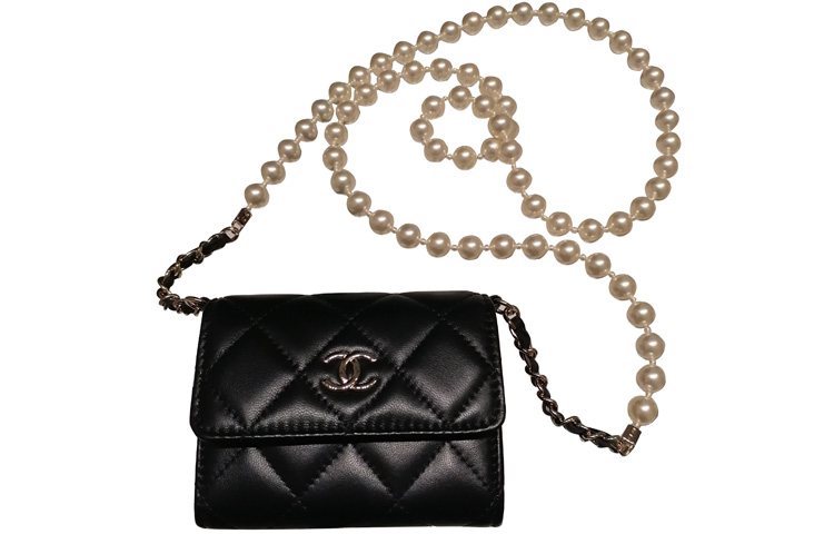 CHANEL Сумка через плечо из овчины, наплечная сумка, женский кошелек для монет black — фото 2