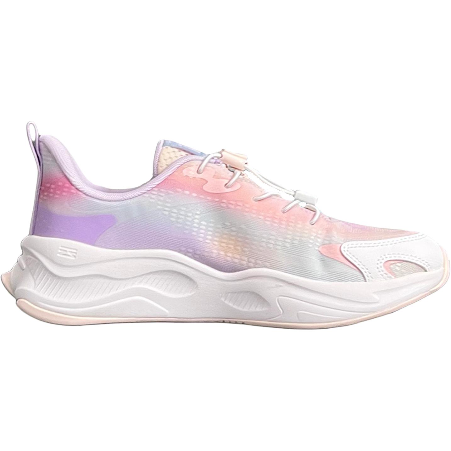 LINING YOUNG Амортизирующие и дышащие низкие детские повседневные кроссовки pink purple для подростков — фото 3