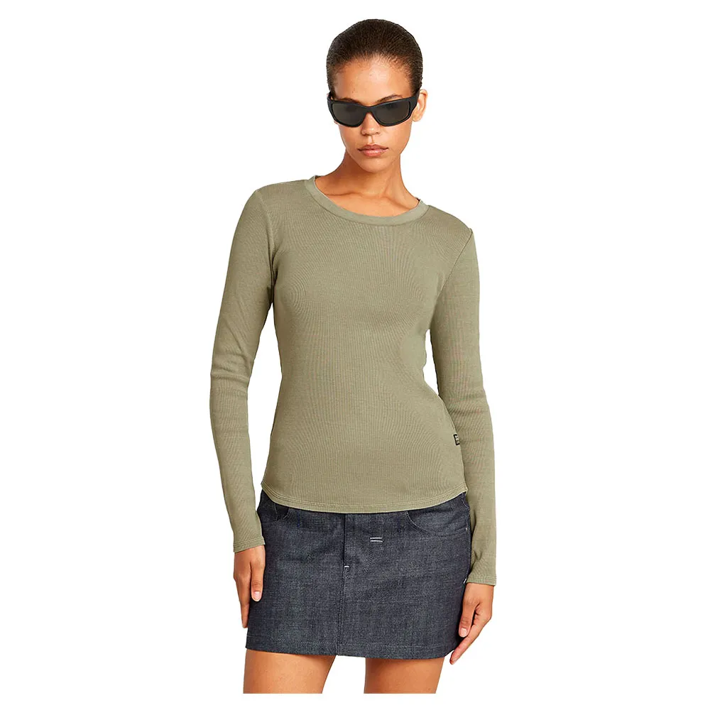 

Лонгслив G-Star Overdyed Slim, зеленый