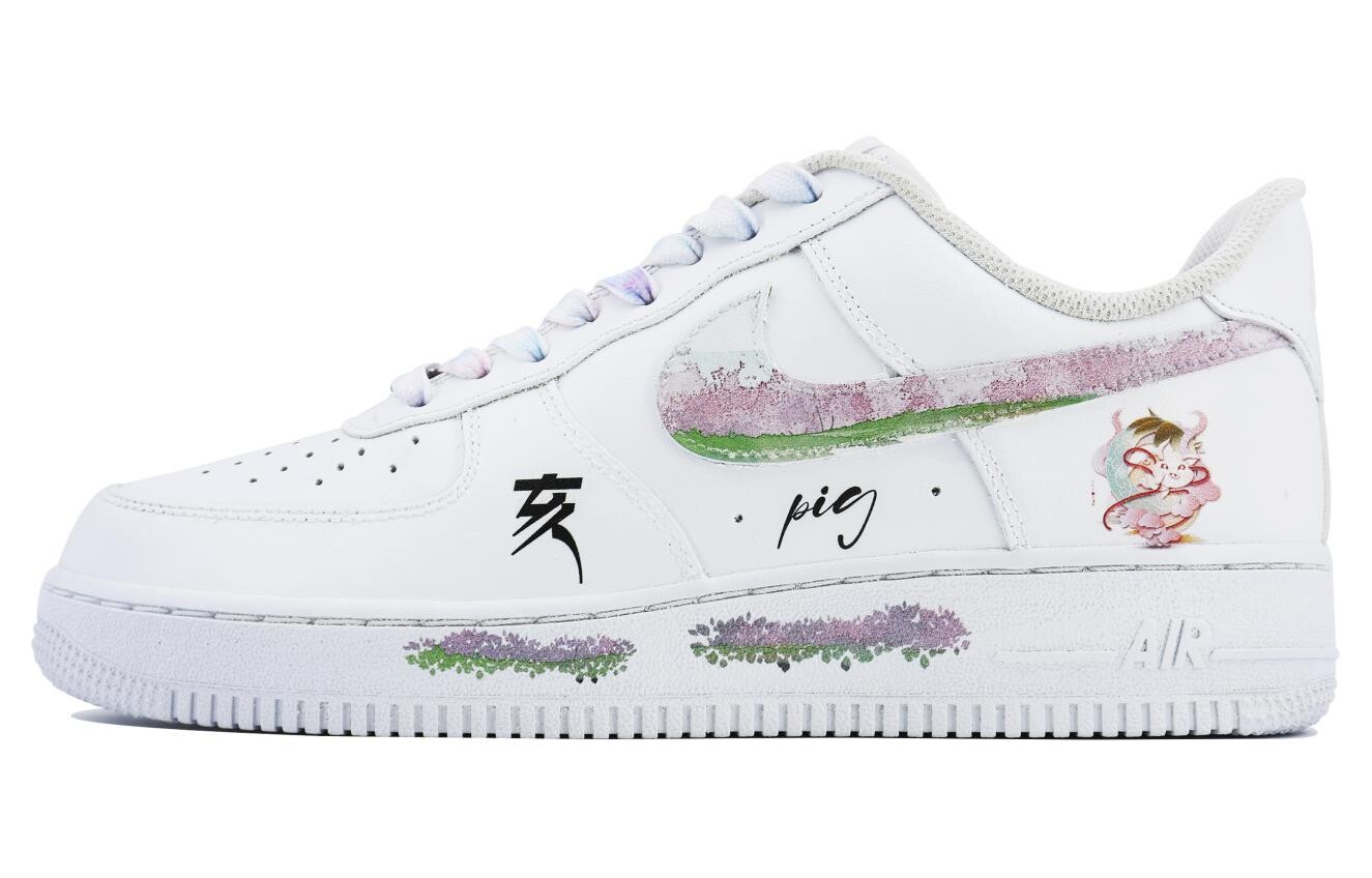 

Кроссовки Nike Air Force 1 Skateboarding Shoes Women's Low-top Pink, белый