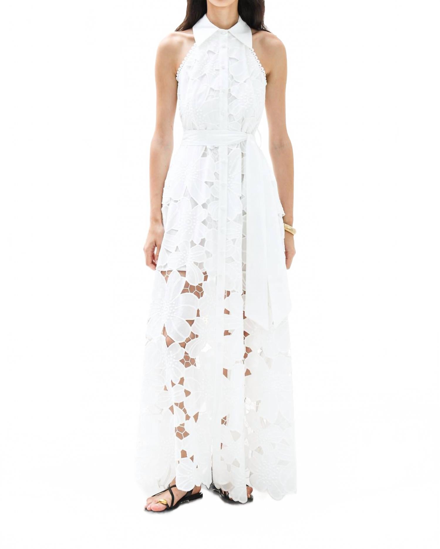 

Айрис макси платье в белом Lace The Label